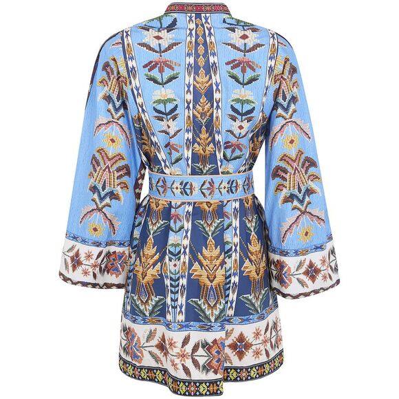 Farm Rio Women Embroidered Tapestry Mini Dress - Picture 2 of 6